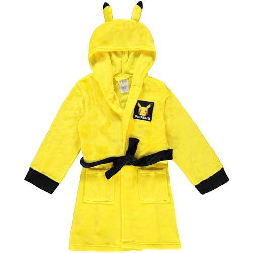 Super Mario Pokmon & Sonic Fleece Kids Hooded Robe - Super Soft Plush Bathrobe for Boys with Pockets - Official Product