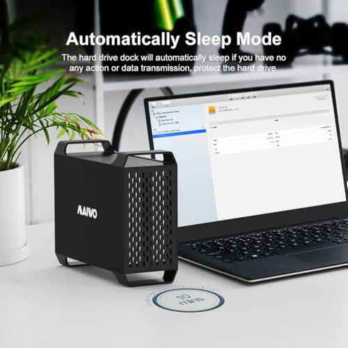 MAIWO Gabinete Dual Bay Raid para HDD SATA de 3,5 polegadas, compartimento de disco rígido de 2 comp