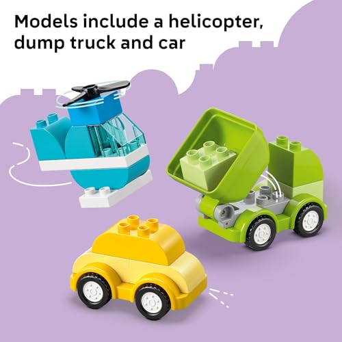 Image of LEGO DUPLO My First Creative Vehicles Building Toy for Toddlers - Building Blocks for Boys & Girls, Ages 1.5+ - Preschool Learning Toy & Pretend Play Set - Gift Idea for Birthdays - 10474