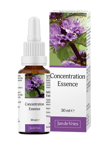 Image of Jan De Vries Concentration Essence | Flower Essence | Quieten a Busy Mind | Focus on Specific Thoughts| Contains Peppermint, Nasturtium & Hornbeam | 30ml