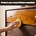 MOLLOR Non-Toxic Wood Wax for Furniture - 100% Natural Chalk Paint Wax for Sealing & Protecting Painted and Raw Wood Surfaces, Wooden Floors & More - Clear Protective Finish, 7 Oz (Includes Tools)