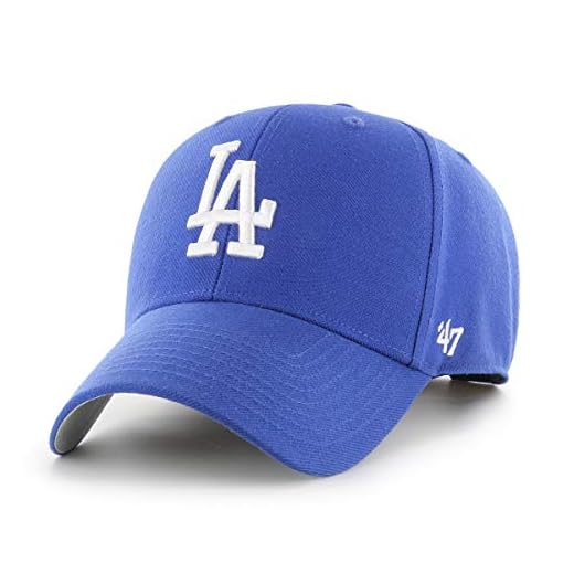 '47 MLB Los Angeles Dodgers MVP Unisex-Baseballkappe, Verstellbar, Hochwertiges Design und Verarbeitung, White Logo, Royal Blue