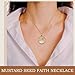 Teenyyou 6 Pcs Mustard Seed Necklace for Women Mustard Seed Jewelry Christian Jewelry Faith Gift (Gold)