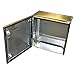 BUD Industries SNB-3737-SS Series SNB NEMA 4 Stainless Steel Box 15.75" L x 15.75" W x 7.87" H, Natural