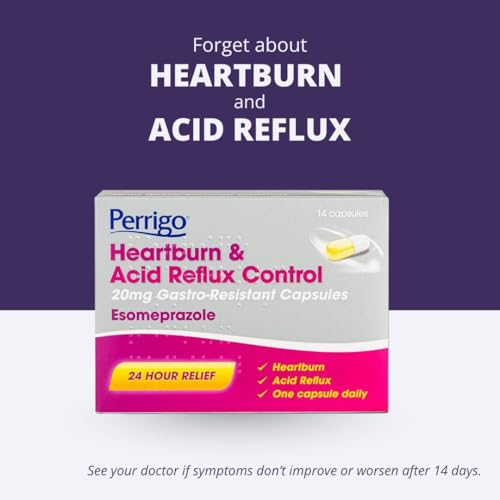 Esomeprazole 20mg Heartburn & Acid Reflux Control – 24-Hour Acid Reducer for Indigestion & Heartburn – Fast-Acting, Delayed-Release Capsules – Reduces Stomach Acid 14 Count - Image 2