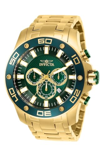 Invicta Men's 26077 Pro Diver Quartz Chronograph Green Dial Watch