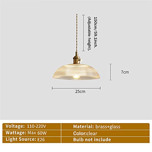 Lámpara de dormitorio elimina sombras con cristal transparente ajustable E26 7