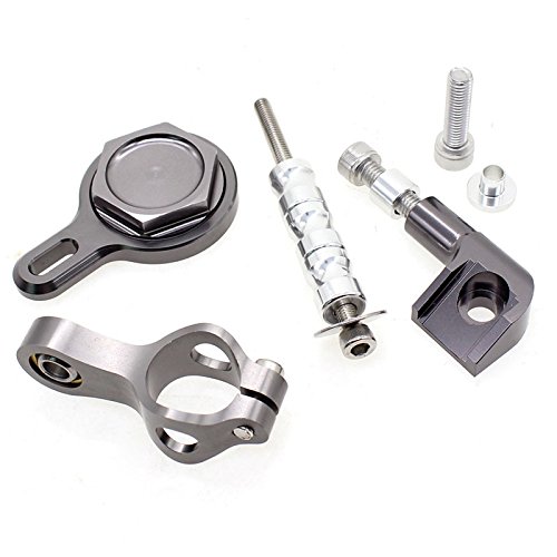Fxcnc Motorcycle Cnc Steering Damper Stabilizer Buffer Control Bar With Mounting Bracket Kit Full Set Compatible With Yzf R1 1998 1999 2000 2001 2003 2004 #TOP3