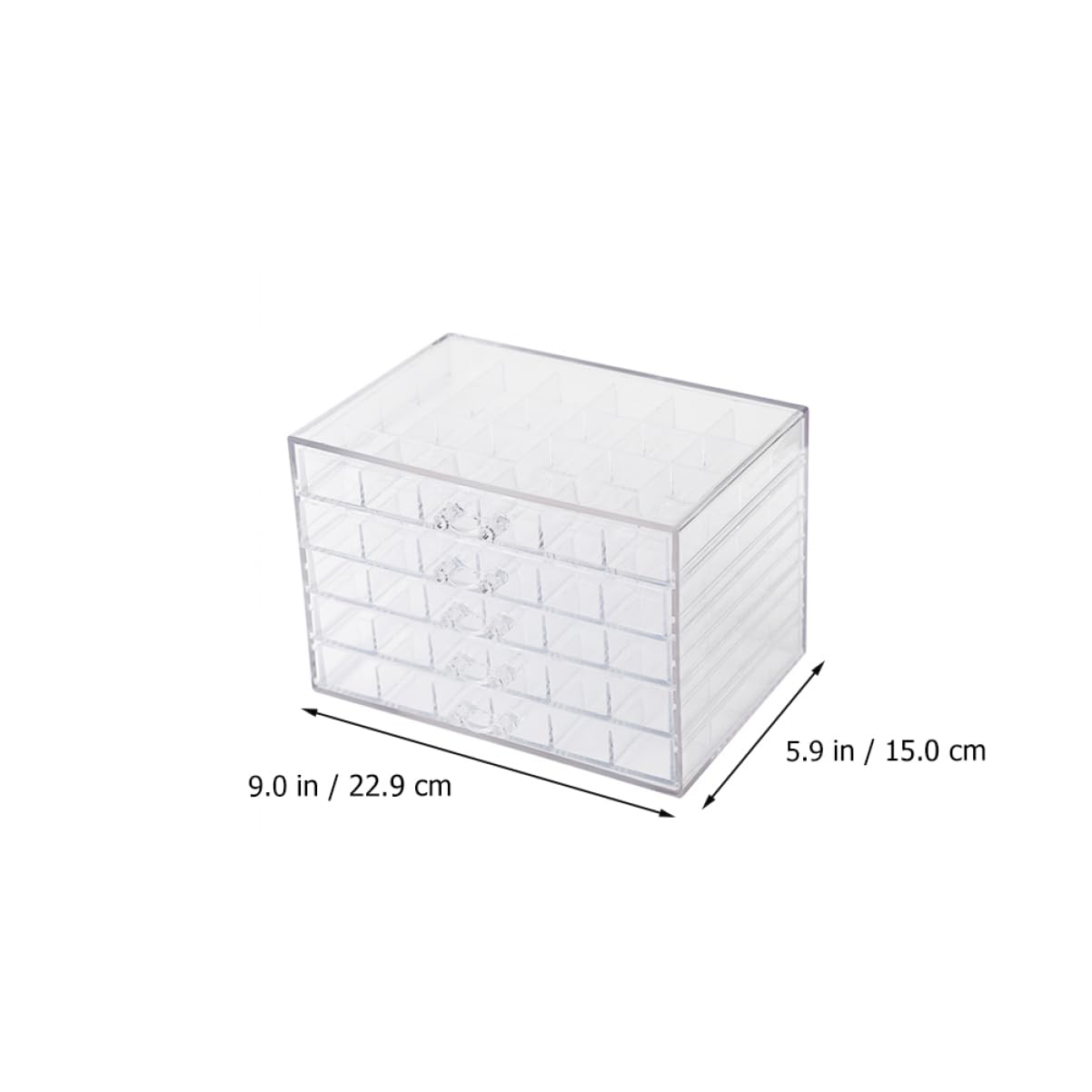 Angoily Boîte à Bijoux en Acrylique Transparente à 5 Couches 120 Cases