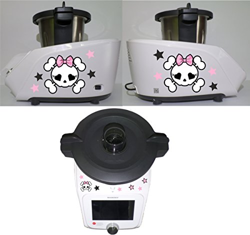 Decal Stickers Monsieur Cuisine Connect Skull Pink