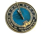 NauticalMart Personalized Sundial Gift - 10 Inch Brass Sundial for Bride and Groom - Handmade Decorative Garden Sundial with Roman Numerals - Ideal for Weddings and Anniversaries