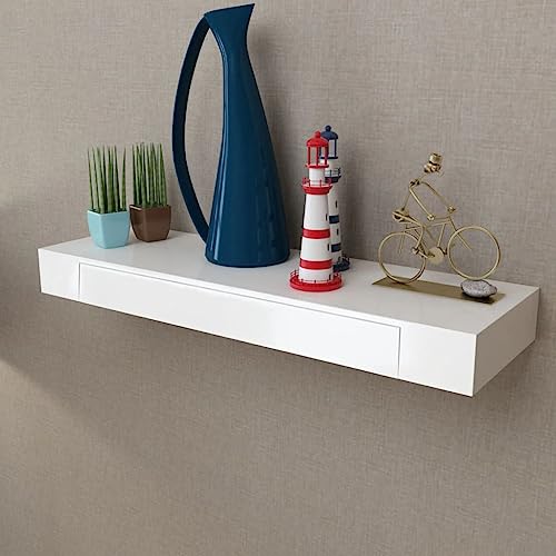 Étagère murale flottante en MDF blanc : la solution pour ranger vos DVD