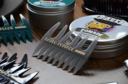 Bablopomade Wide Tooth Comb For Men Curly Hair Wet Set Styling Gray Made In Japan Barber #TOP6
