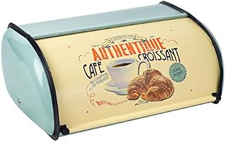 Magiin Roll Top Bread Box, Metal Bread Box with Roll Top Lid, 32cm/12.6 inch Kitchen Storage Box for Bread Fruit Kitchen Hotel Party