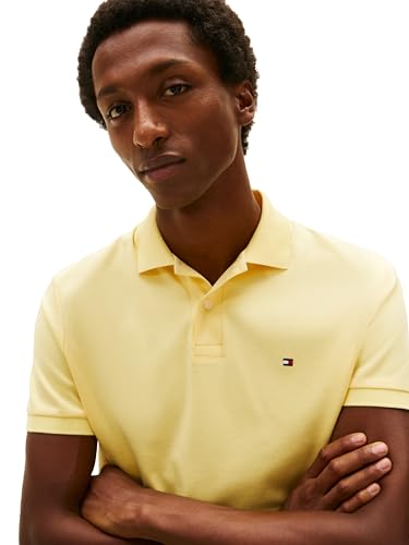 Image of Tommy Hilfiger Mens Short Sleeve Casual Polo Shirts in Regular Fit with Liquid Cotton