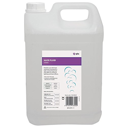 QTX High Quality Medium Eco Haze Fluid 5 Litre for Hazer Machines