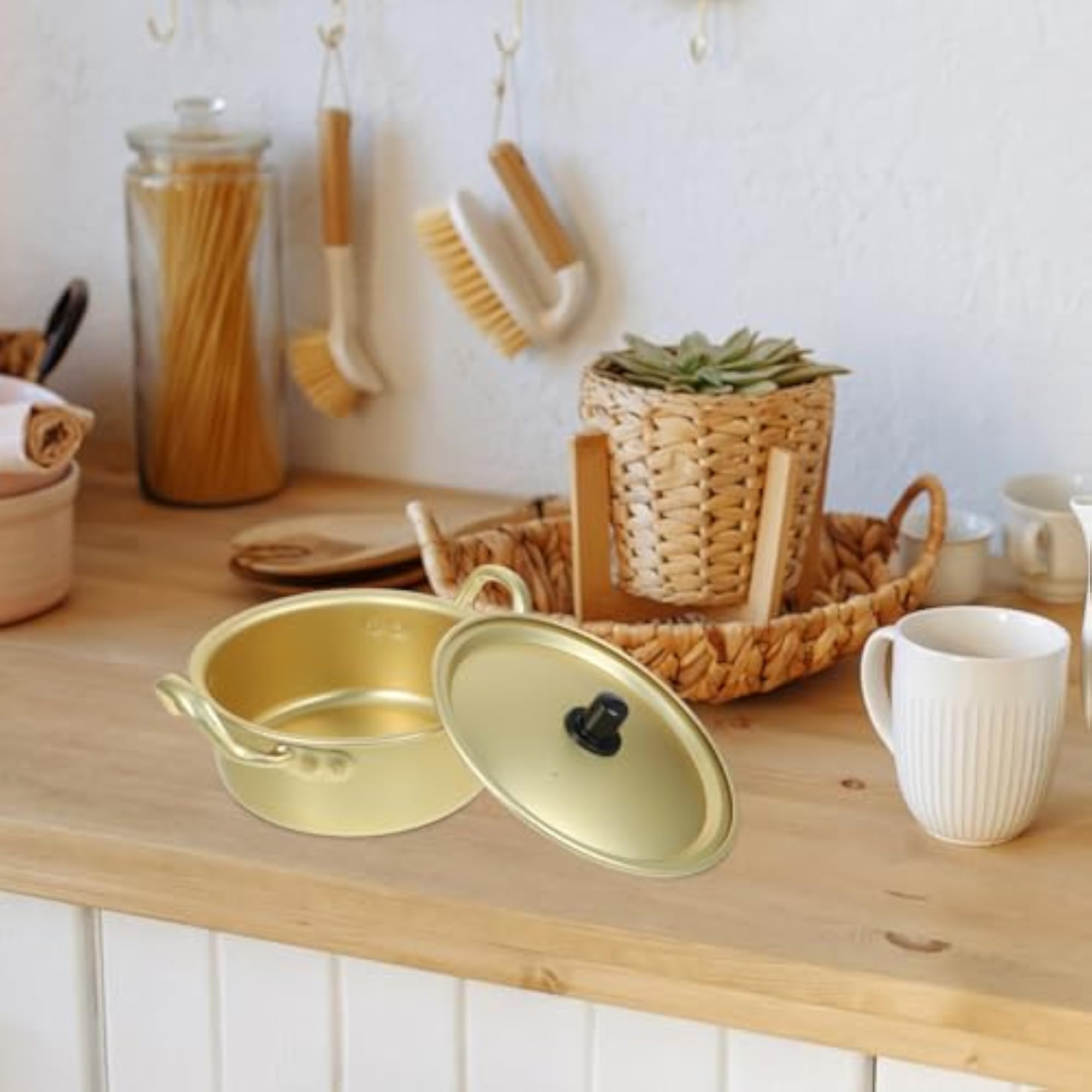 Korean Ramen Noodle Pot with Lid, Spoon & Chopsticks