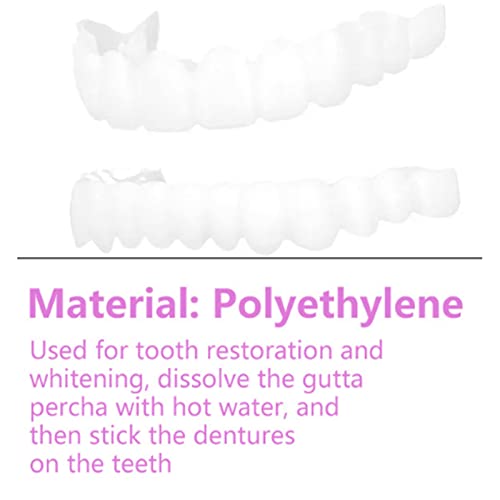 Aparelhos de dentes falsos, dentadura superior inferior sorridente personalizável temporário perfeit