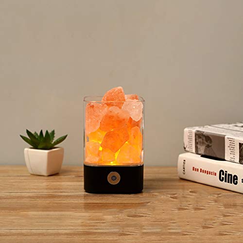 LYLZZ Lampada da Comodino in Cristallo himalayano con Lampada da Sale Regalo Regalo for la Notte - Image 3
