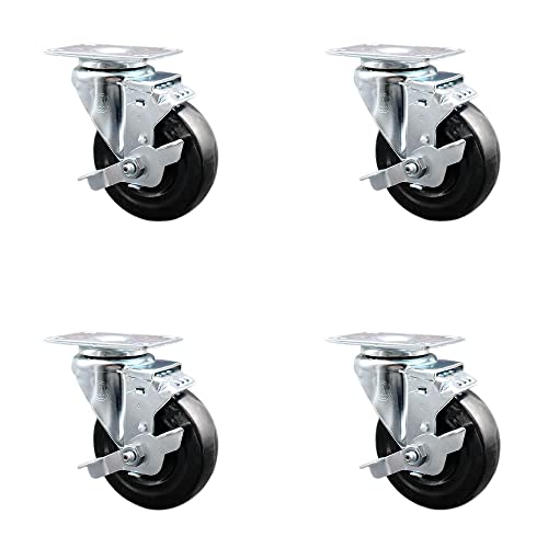 Avantco 17816412 - Fits Select Avantco Refrigeration Equipment - Replacement Caster Set - Includes 4 Swivel Casters with Brakes - Set of 4 - Service Caster Brand