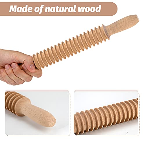 Cortador de massa Fettuccine de madeira de faia 7 mm, cortador de macarrão, treliça, rolo de massa,