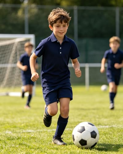 Cozople Boys School Uniform Performance Polo Shirts Dry Fit Short Sleeve — view 4