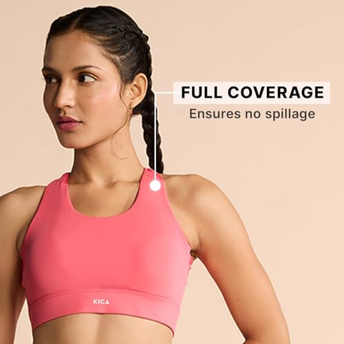 Image of Kica Crostini Full Coverage Sports Bra - High-Impact Support & Quick-Dry KICASKN Fabric