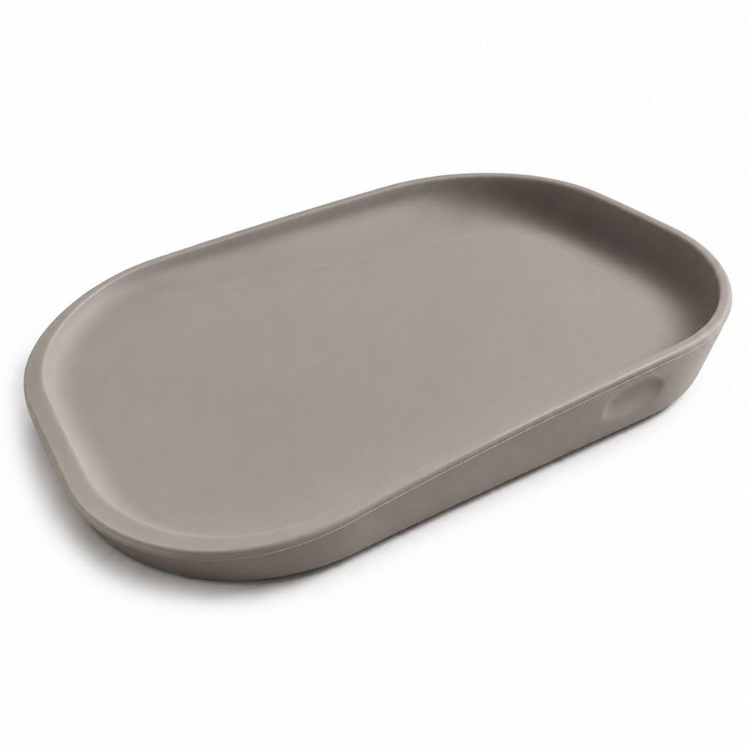 Cambiador Bebé de Espuma PU Suave y Lavable, Cambiador para Pañales con Bordes Elevados, Ligero, Acolchado e Impermeable, Fácil de Limpiar, para Cómoda, Baño o Habitación Infantil (Marrón)