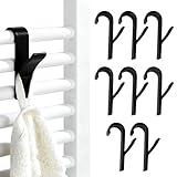EJRUP 8 Pezzi Ganci per Termoarredo Bagno,Robusti per Appendere Asciugamani, Porta Asciuga...