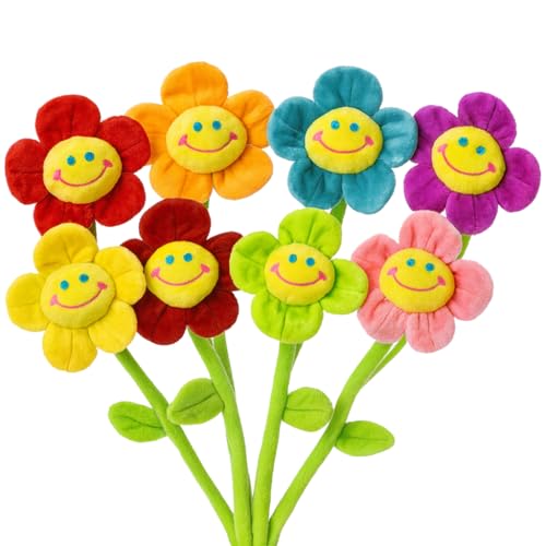 Tplay Flower Plush Stuffed Kids: Bendable Stems Flores Toy Sunflower Bouquet Room Decor...
