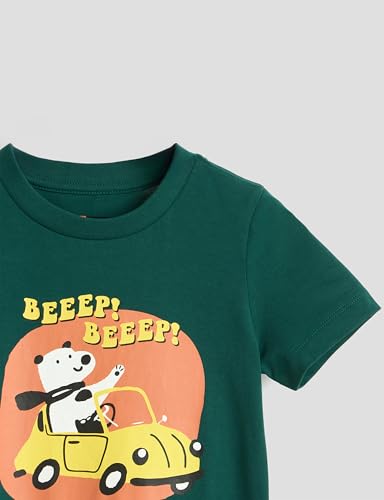 Image of Amazon Brand - Symbol Boys 100% Cotton Graphic Printed Half Sleeves T-Shirt | Age 2-6 Years