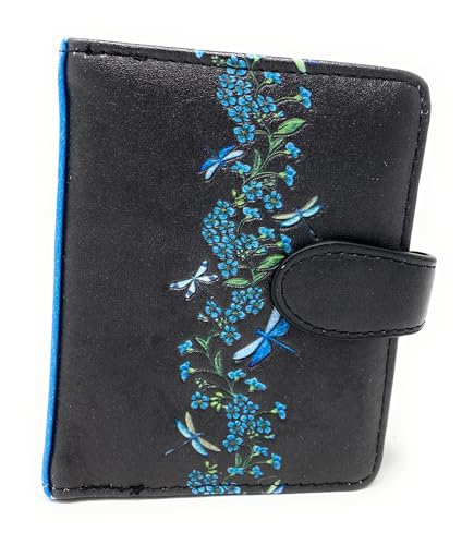Shag Wear Floral Dragonflies Small Insect Wallet for Women and Teen Girls Vegan Faux Leather 4.5
