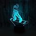 MCJDF Scooter Movement 3D Lampada Touch Control Led Lampada Colorful Visual Festival Gift 3D Luce notturna Kids Lights Lamps
