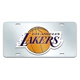 FANMATS NBA Los Angeles Lakers Plastic License Plate (Inlaid)