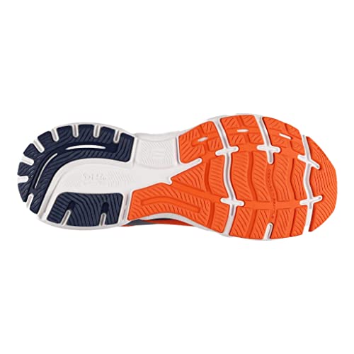 Brooks Men's Ghost 15 Running Shoe - Flame/Navy/Blue - 10.5 Medium