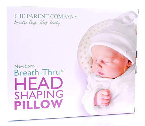 The Parent Company | Breathe-Thru Head Shaping Baby Pillow & Pillowcase | Breathable Design & Ultra-Soft Memory Foam Head Support | for Newborns (0-6 Months)