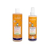 No pica en los ojos Valquer Laboratorios Pack Champú Y Acondicionador Preventivo Infantil Escolar. Preventivo Piojos. Con Aceite De Árbol De Té - 400 Ml + 300 Ml, color Único