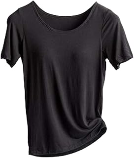 [Pink17°]レディース カップ付きTシャツ カットソー ブラトップ ゆったりサイズ 半袖 3色５サイズ yd05