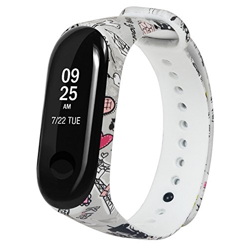 Xiaomi Mi Band 3 Original Camuflaje, Zolimx Reemplazo de Gel de Silicona Pulseras de Repuesto Banda Correa para Xiaomi Mi Banda 3 Pulsera (G-7)