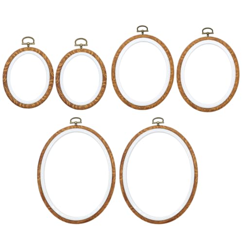 Image of Faylapa 4, 6, 7inch, 6Pcs Oval Embroidery Hoops Set