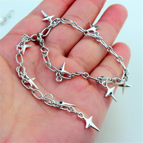 Pulsera minimalista con charm de estrella plateada ajustable miniatura 4