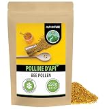 Alpi Nature Polline d'Api 250g, Polline di Api Naturale Crudo per Smoothie, Cereali, Muesli