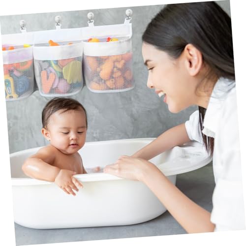 Organisateur suspendu jouets de bain HANABASS, 5 filets multi-compartiments de grand volume - 3