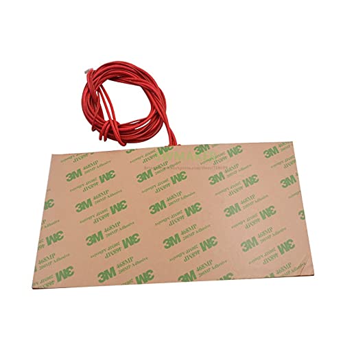 Lysee 3D Printer Parts & Accessories - 3D Printer Silicone Rubber Heater 200x250mm 250W 300W 400W 500W Electric Heating Pad/Heat Bed Customized - (Size: 220V 500W, Color: Black)