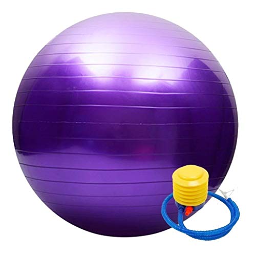 Bola Suiça Pilates Gym Ball Bomba Ar Fit Yoga Abdominal 65cm Roxo