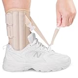 POZPO Foot Drop Brace for Walking Lifting Shoes, Drop Foot AFO Brace Help Raise Shoes, Foot Up Splint for Ankle, Improved Walking Gait, Prevent Falls and Injuries, for Left and Right-Beige