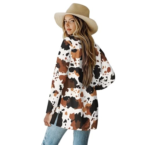 Image of Women's Lightweight Cardigans with Pockets Trendy Long Sleeve Open Front Cardigan Casual Tops Jackets Fall Oufits S-2XL