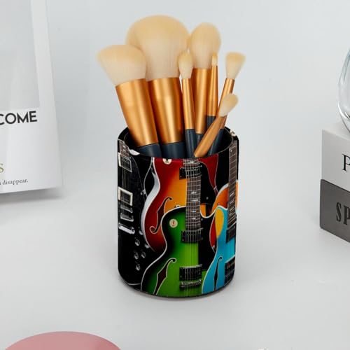 CWAGFEQZ Pen Holder,Pen Organizer for Desk,Guitar Vintage Musical Instrument,Office Desk Accessories - Thumbnail 6