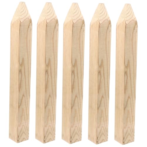 DIYEAH 5 Piezas Estacas Madera para Jardín Medición Duradero Decoración Valla Huerto Fácil Inserción