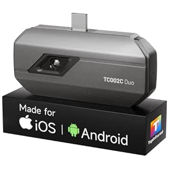 TOPDON TC002C Duo Thermal Camera, Compatible with USB-C Smartphones and Tablets, 512x384 Super Resolution, -4°F to 1022°F Temperature Range